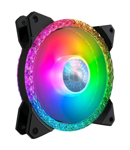 COOLER MASTER MASTERFAN MF120 MM VENTOLA PRISMATIC ILLUMINAZIONE ARGB EFFETTO CRISTALLO BLACK